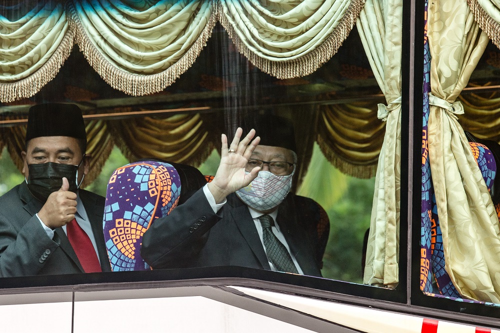 Umno vice-president Datuk Seri Ismail Sabri Yaakob arrives at Istana Negara in Kuala Lumpur August 19, 2021. u00e2u20acu2022 Picture by Firdaus Latif