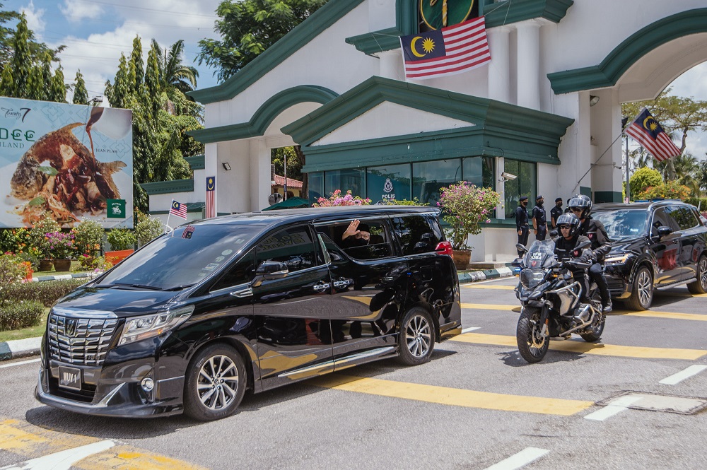 Prime Minister Datuk Seri Ismail Sabri Yaakob makes his way to Istana Negara for the swearing-in ceremony in Kuala Lumpur August 21, 2021. u00e2u20acu2022 Picture by Shafwan Zaidon