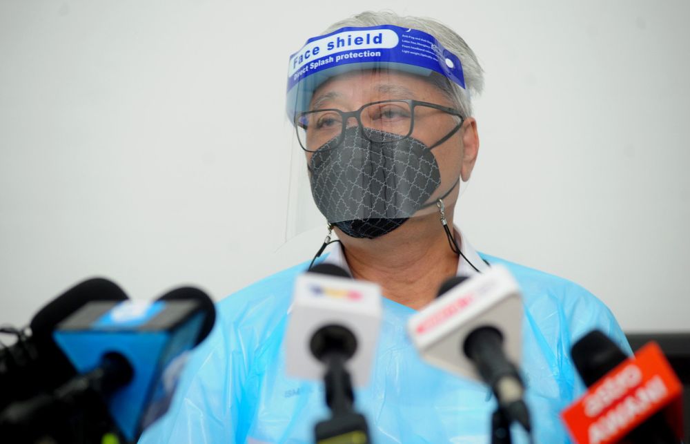 Deputy Prime Minister Datuk Seri Ismail Sabri Yaakob speaks during a press conference at the Tengku Ampuan Rahimah Hospital in Klang August 8, 2021. u00e2u20acu201d Bernama picnn