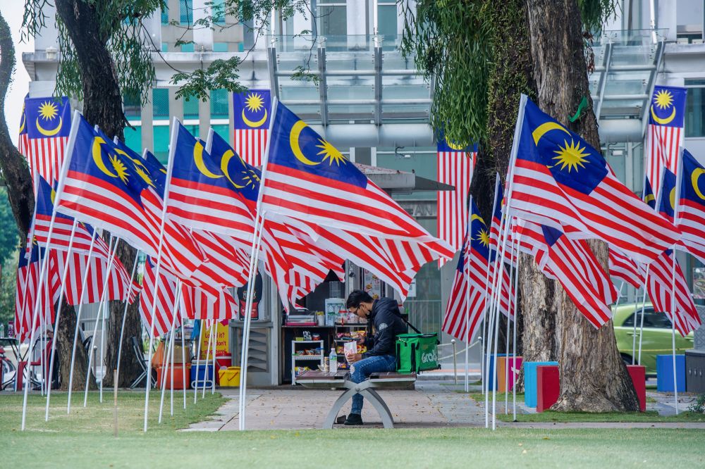 Malaysian flags are pictured in Putrajaya August 12, 2021. u00e2u20acu201d Picture by Shafwan Zaidon