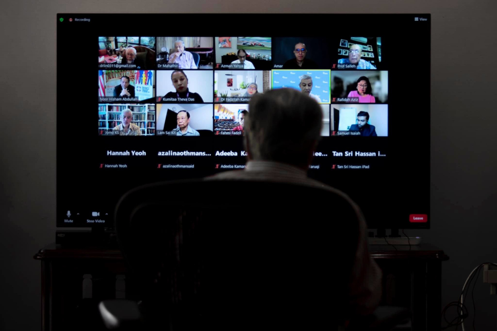 Former prime minister Tun Dr Mahathir Mohamad chairs the alternative national recovery council, August 5, 2021. u00e2u20acu2022 Picture from Facebook/Dr Mahathir bin Mohamad