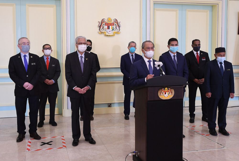 Prime Minister Tan Sri Muhyiddin Yassin after a special address which was broadcast live on several local television stations, August 4, 2021. u00e2u20acu2022 Bernama pic 