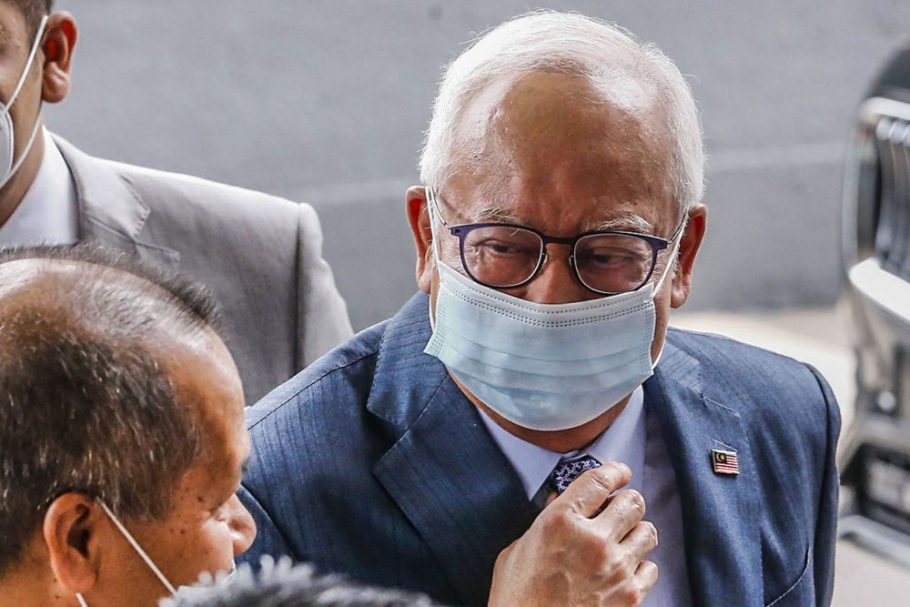 Datuk Seri Najib Razak is pictured at the Kuala Lumpur High Court August 23, 2021. u00e2u20acu2022 Picture by Hari Anggara