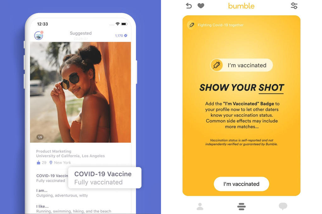 Some dating apps users TODAY spoke to said that the vaccination badge was a good addition to the other profile parameters available. u00e2u20acu201d Coffee Meets Bagel and Bumble pic via TODAY