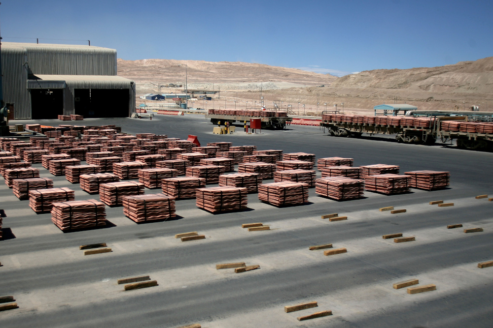 Sheets of copper cathode are pictured at BHP Billitonu00e2u20acu2122s Escondida, the worldu00e2u20acu2122s biggest copper mine, in Antofagasta, Chile March 31, 2008. u00e2u20acu201d Reuters pic