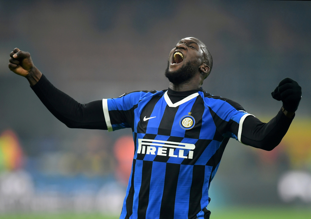 Inter Milanu00e2u20acu2122s Romelu Lukaku celebrates after the match against AC Milan at San Siro, Milan, February 9, 2020. u00e2u20acu201d Reuters pic 