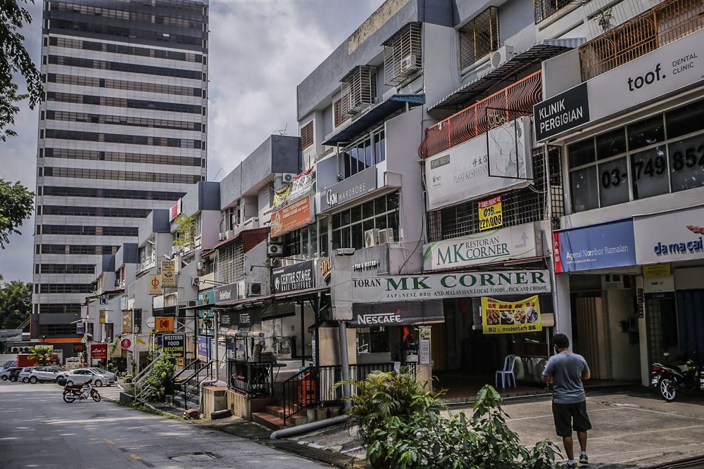 A general view of shoplots in Taman Danau Desa, Kuala Lumpur August 11, 2021. u00e2u20acu2022 Picture by Hari Anggara