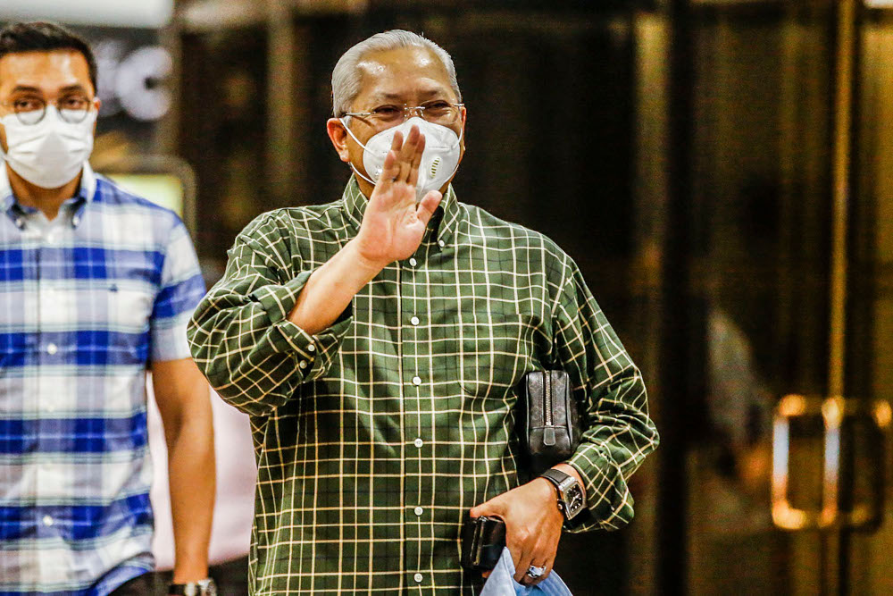 Ketereh MP Tan Sri Annuar Musa seen at Umno headquarters, August 17, 2021. u00e2u20acu201d Picture by Hari Anggara