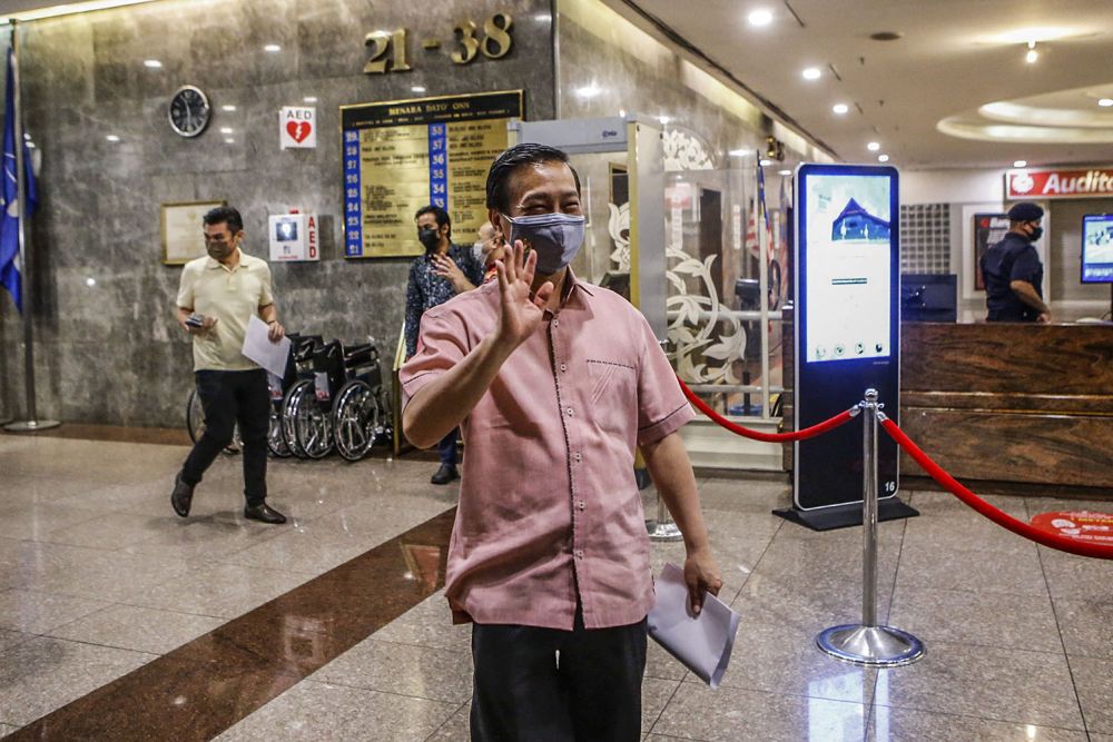Datuk Seri Wee Jeck Seng is pictured at Umnou00e2u20acu2122s headquarters at Menara Dato Onn in Kuala Lumpur August 17, 2021. u00e2u20acu2022 Picture by Hari Anggarann