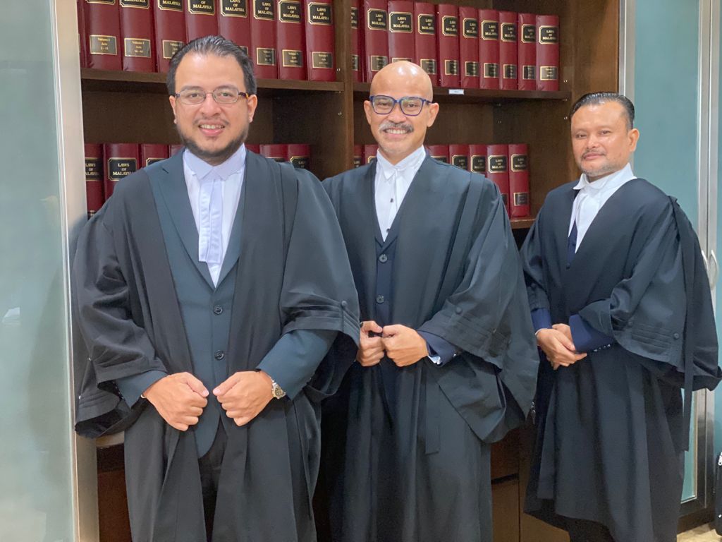 Senior federal counsels Raja Shahril Anuar Raja Baniamin, Shamsul Bolhassan and Azizan Md Arshad represented the then prime minister, the Malaysian government and the Election Commission today. — Picture courtesy of Raja Shahril Anuar Raja Baniamin, Shamsul Bolhassan and Azizan Md Arshad