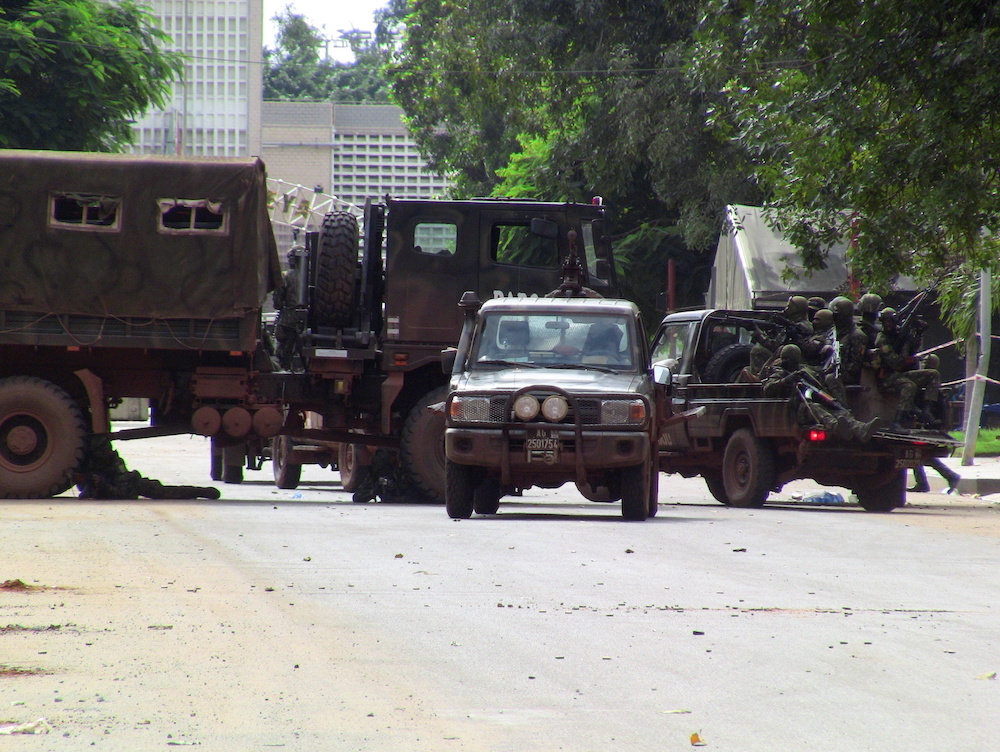 Special forces members take position during an uprising that led to the toppling of president Alpha Conde in Kaloum neighbourhood of Conakry, Guinea September 5, 2021. u00e2u20acu201d Reuters pic