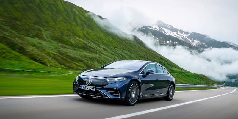 The Mercedes EQS is the first 100 per cent electric luxury sedan from the German manufacturer. u00e2u20acu201d Picture courtesy of Daimler via ETX Studio