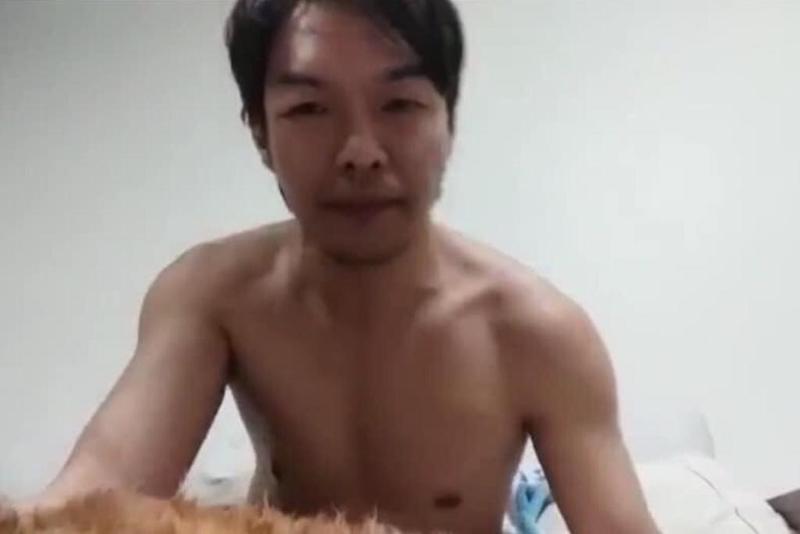 In several video clips either filmed by himself or his cousin, Clement Chia Tian Xiang repeatedly beat and tortured his pet poodle, often with its legs or mouth restrained. u00e2u20acu201d Picture from social media via TODAY