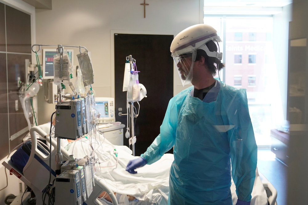 A nurse works in a Covid-19 patient's room of SSM Health St. Anthony Hospital's intensive care unit (ICU) in Oklahoma City, Oklahoma August 24, 2021. u00e2u20acu201d Reuters pic
