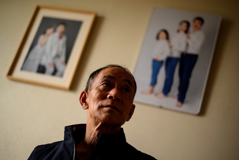 This photo taken on August 28, 2021 shows Chen Shaohua, who suffers from Alzheimer's, during an interview at his daughter's residence in Beijing. u00e2u20acu201d AFP pic