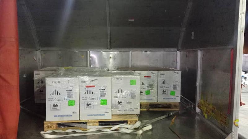 Pfizer-BioNTech Covid-19 vaccinse arrive at the Kuching International Airport. u00e2u20acu201d Picture courtesy of Datuk Sri Dr Sim Kui Hianu00e2u20acu2122s Facebook page