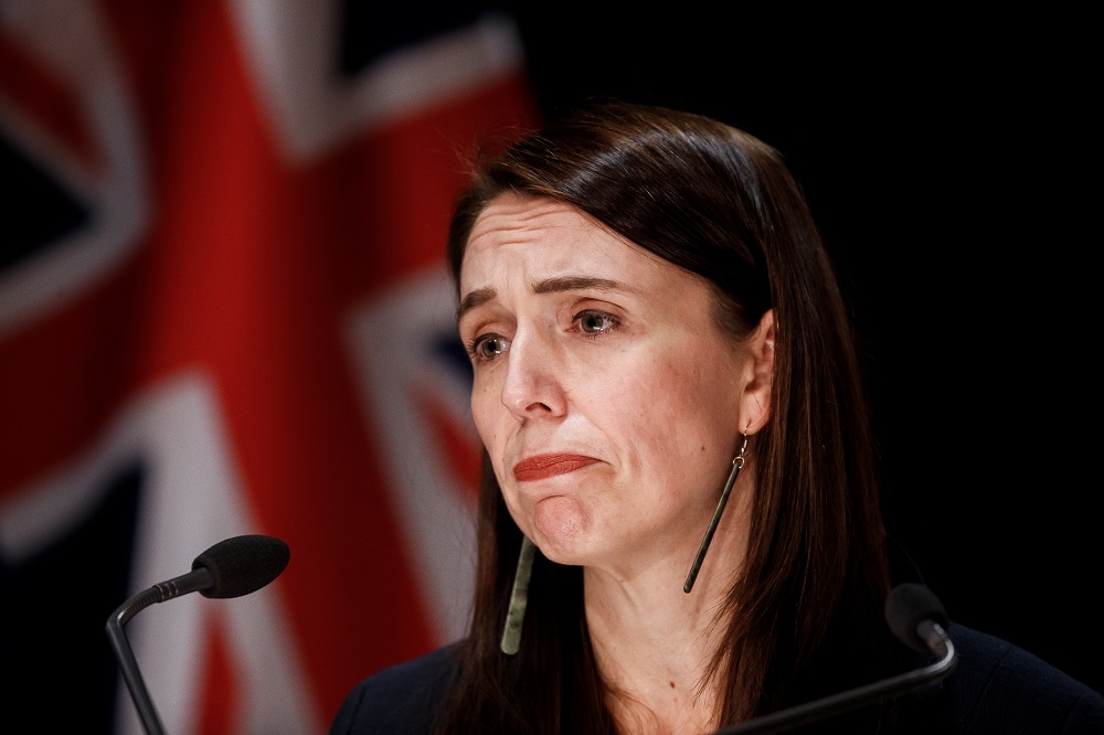 New Zealand Prime Minister Jacinda Ardern holds a press conference at New Zealand Parliament in Auckland September 3, 2021. u00e2u20acu201d AAP Image/Stuff Pool, Robert Kitchin via Reuters
