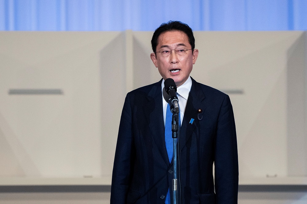 Former Japanese Foreign Minister Fumio Kishida speaks after being announced the winner of the Liberal Democrat Party leadership election in Tokyo September 29, 2021. u00e2u20acu201d Picture by Carl Court/Pool via Reuters