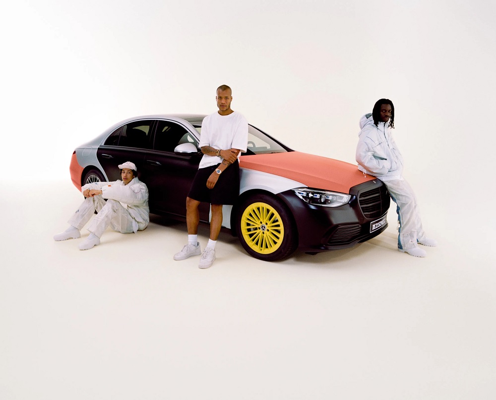 Heron Preston has joined forces with Mercedes to create a clothing collection made using recycled airbags. u00e2u20acu201d Picture courtesy of Daimler