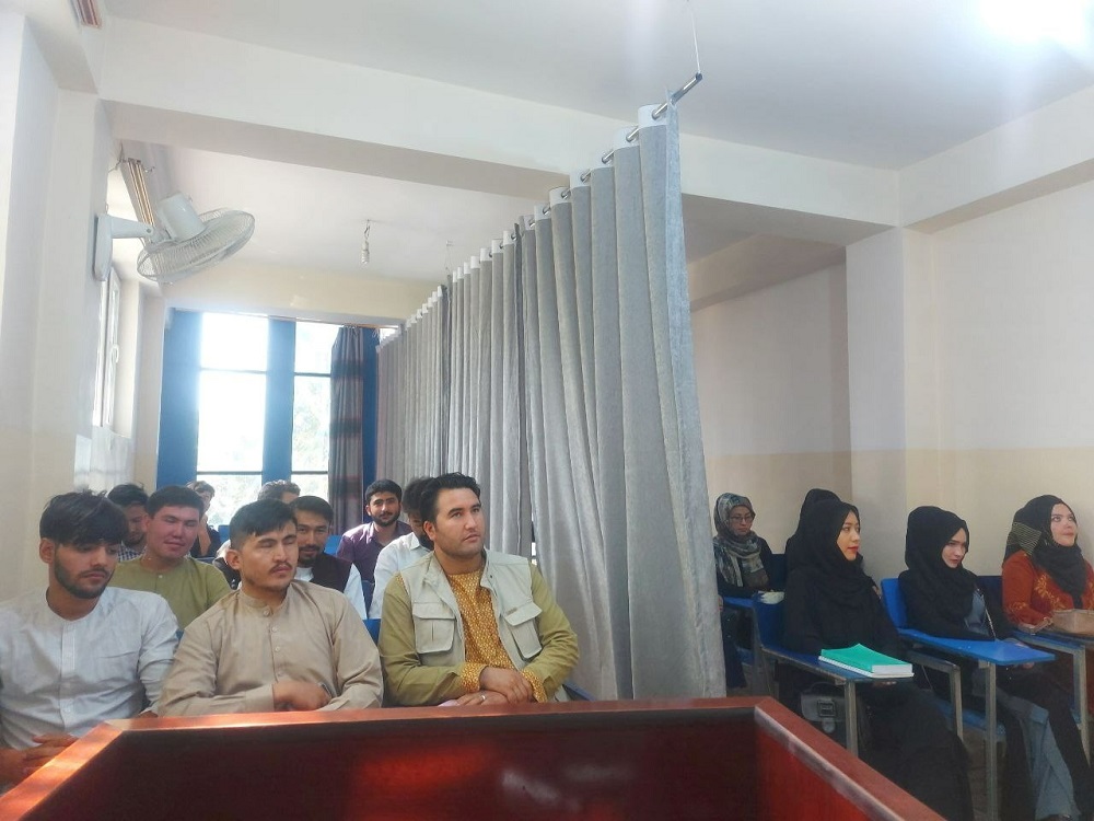 Students attend class under new classroom conditions at Avicenna University in Kabul, Afghanistan September 6, 2021, in this picture obtained from social media. u00e2u20acu2022 Social media handout/via Reuters