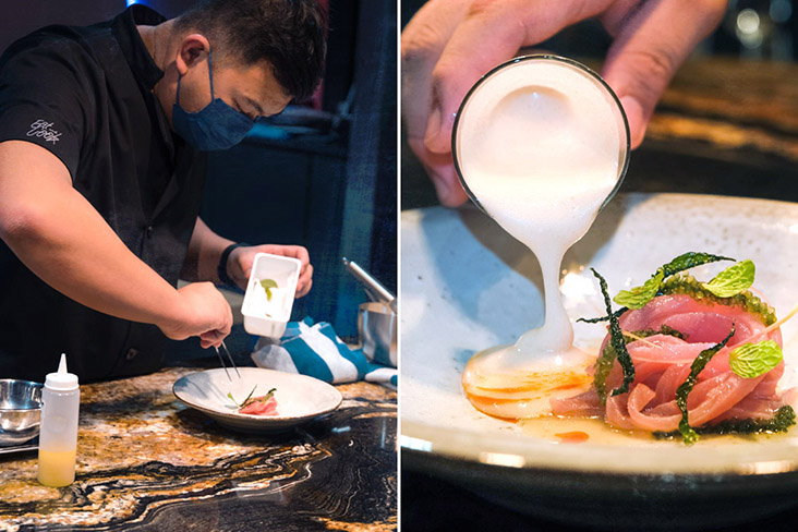 Another Malaysian influenced 'omakase' creation: 'asam laksa' without noodles.