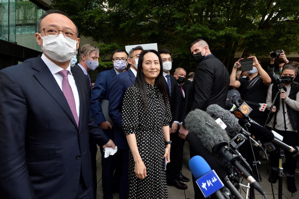 Huawei Technologies Chief Financial Officer Meng Wanzhou leaves court and the conclusion of a hearing in Vancouver, British Columbia, Canada September 24, 2021. u00e2u20acu201d Reuters