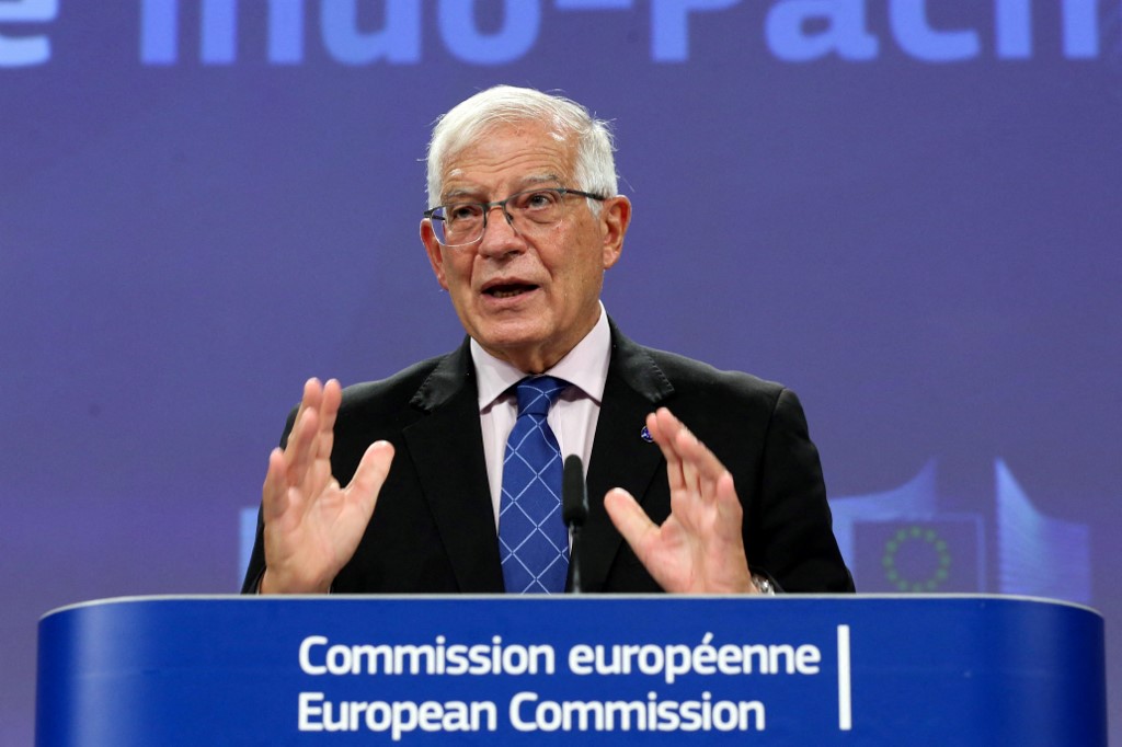 European commission vice-president Josep Borrell gives a press conference in Brussels, on September 16, 2021. u00e2u20acu201d AFP pic