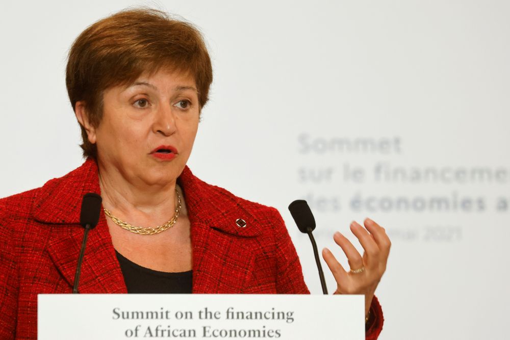 International Monetary Fund Managing Director Kristalina Georgieva speaks during a joint news conference at the end of the Summit on the Financing of African Economies in Paris May 18, 2021. u00e2u20acu201d Reuters pic