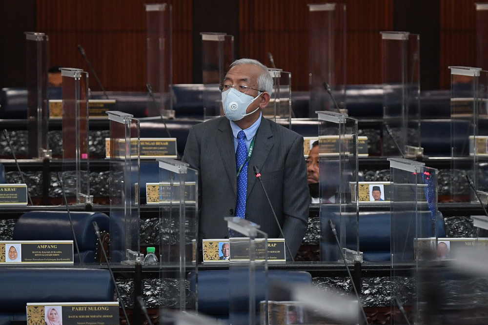Rural Development Minister Datuk Seri Mahdzir Khalid speaks in Parliament, September 23, 2021. u00e2u20acu201d Bernama pic 