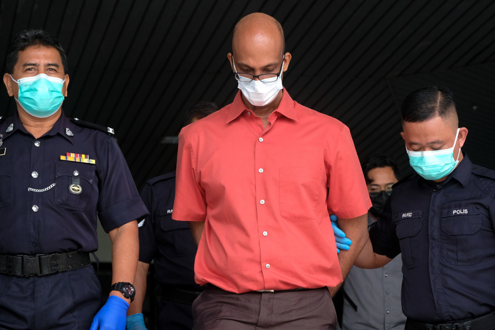 Prajiv Lionel Proctor was today charged in the Ayer Keroh Sessions Court for making and posting disparaging remarks against the royal Rulers and Islamic religion on Facebook. u00e2u20acu201d Bernama pic 