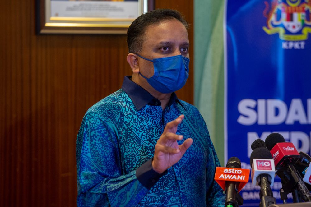 Housing and Local Government Minister Datuk Seri Reezal Merican Naina Merican speaks to the media during a press conference in Putrajaya September 2, 2021. u00e2u20acu201d Picture by Shafwan Zaidon
