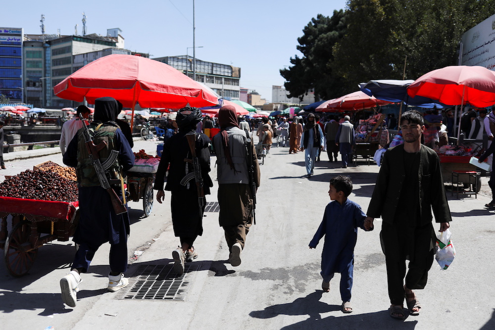 Taliban soldiers walk on a street in Kabul, Afghanistan, September 17, 2021. u00e2u20acu201d Reuters picnn