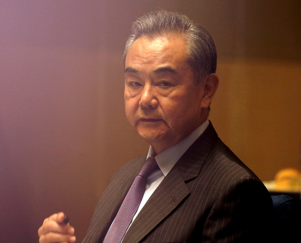 Chinau00e2u20acu2122s Foreign Minister Wang Yi listens during a meeting in Manila, Philippines January 16, 2021. u00e2u20acu201d Reuters picnnn