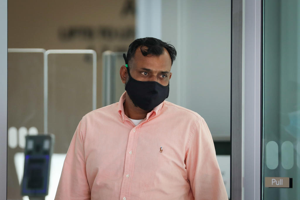 Molla Mohammad Nasim, a welder, leaving the State Courts on September 22, 2021. u00e2u20acu2022 TODAY pic