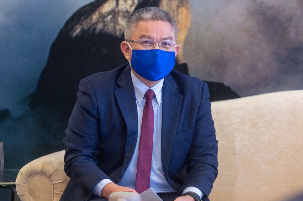 Science, Technology and Innovation Minister Datuk Seri Dr Adham Baba speaks during a press conference in Putrajaya, September 9, 2021. u00e2u20acu201d Picture by Shafwan Zaidon