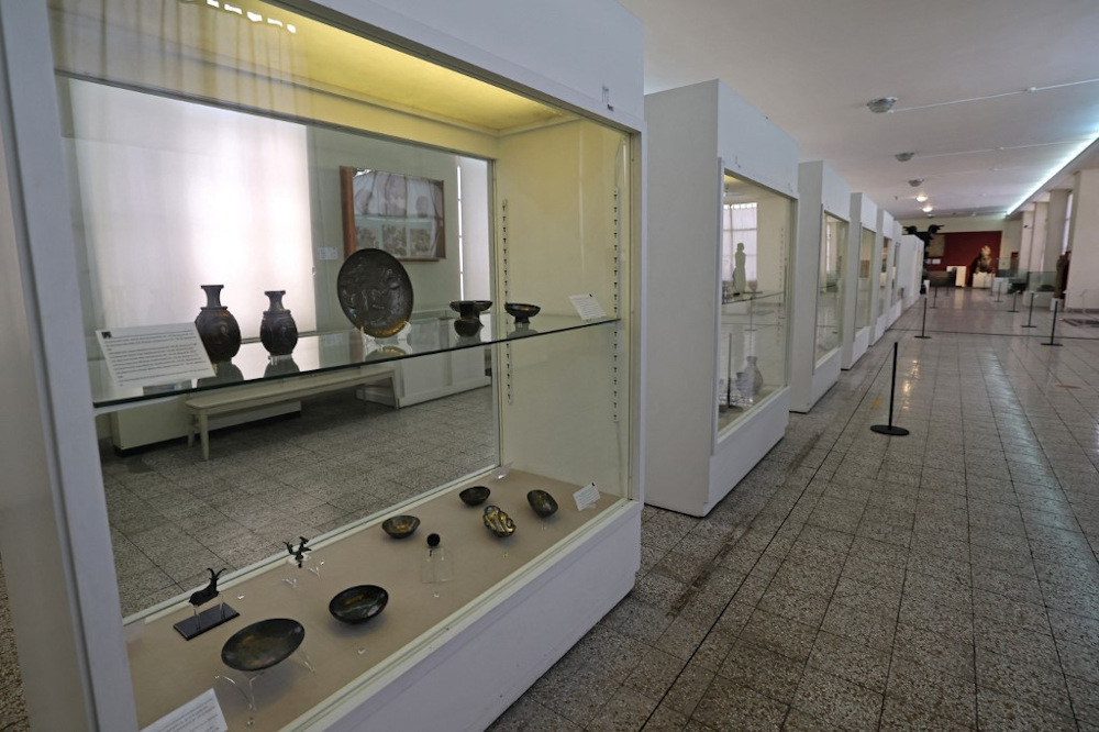 Artifacts are on display at the National Museum of Iran, which houses exhibits from the early Palaeolithic to the Qajar period, in the capital Tehran on September 19, 2021. u00e2u20acu201d AFP pic