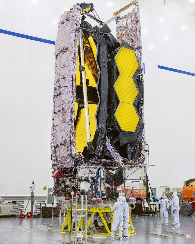 This Nasa photo released on September 8, 2021 shows after successful completion of its final tests, Nasau00e2u20acu2122s James Webb Space Telescope is seen being prepared for shipment to its launch site at Northrop Grummanu00e2u20acu2122s facilities, California. u00e2u20acu201d AFP pic