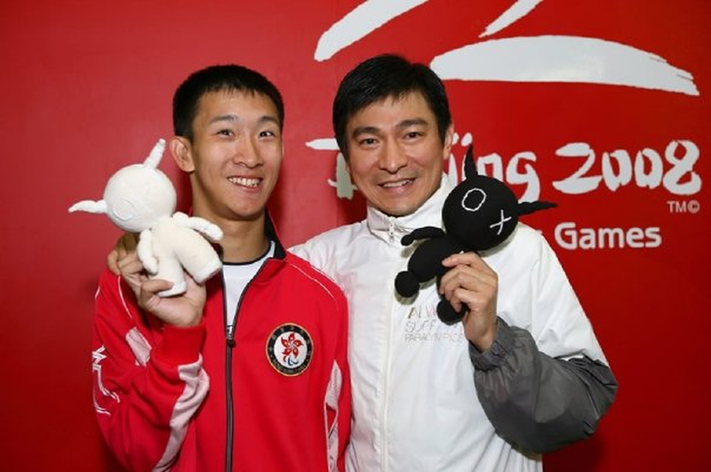 Hong Kong superstar Andy Lau saw William So Wa Wai's potential in sports and went all out to help the Paralympian. u00e2u20acu201d Picture via Facebook