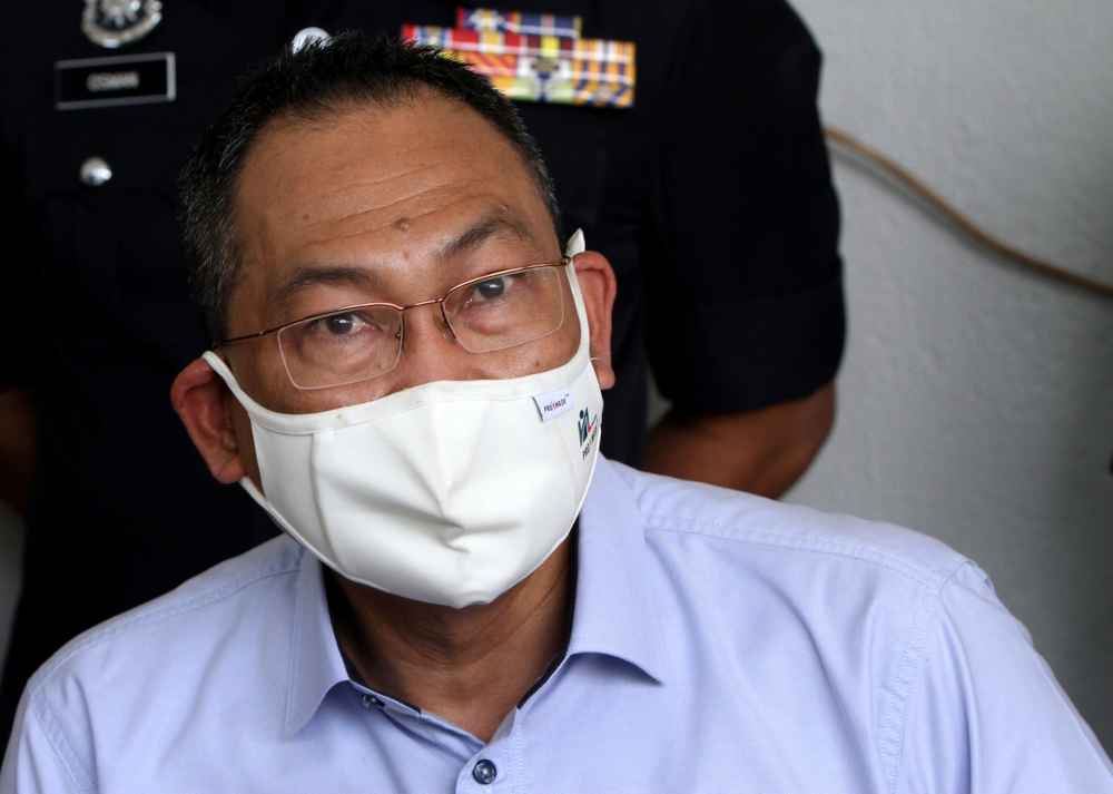 Deputy Minister of Human Resources Datuk Awang Hashim speaks to the media after an operation to check the compliance of Act 446 and Act 342 at Kamunting Industrial Area in Taiping, September 24, 2021. u00e2u20acu201d Bernama pic 
