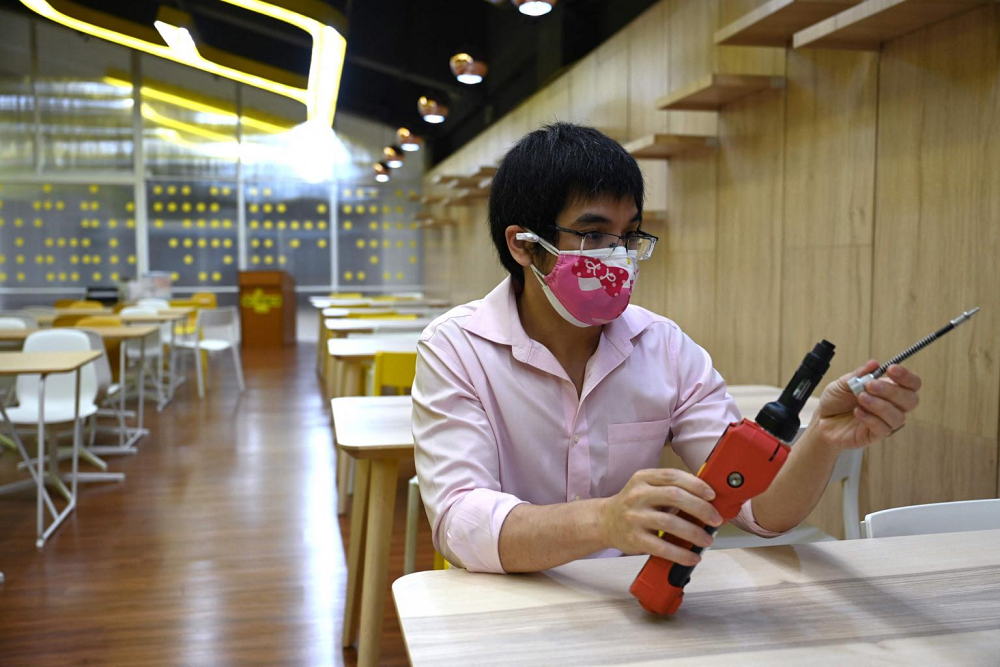 Chulalongkorn University's Dr Chadin Kulsing said researchers found people infected with Covid-19 secrete very distinct chemicals. u00e2u20acu2022 AFP pic