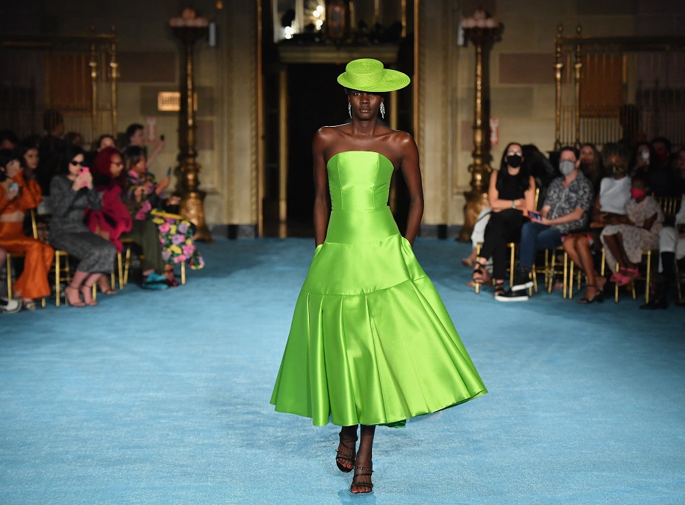 One of Christian Siriano's bright, elegant silhouettes presented during New York Fashion Week. u00e2u20acu2022 AFP pic