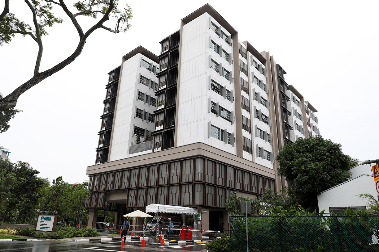 The facility at Tampines, which was converted from a nursing home, has five floors with three of them now serving patients. — TODAY pic