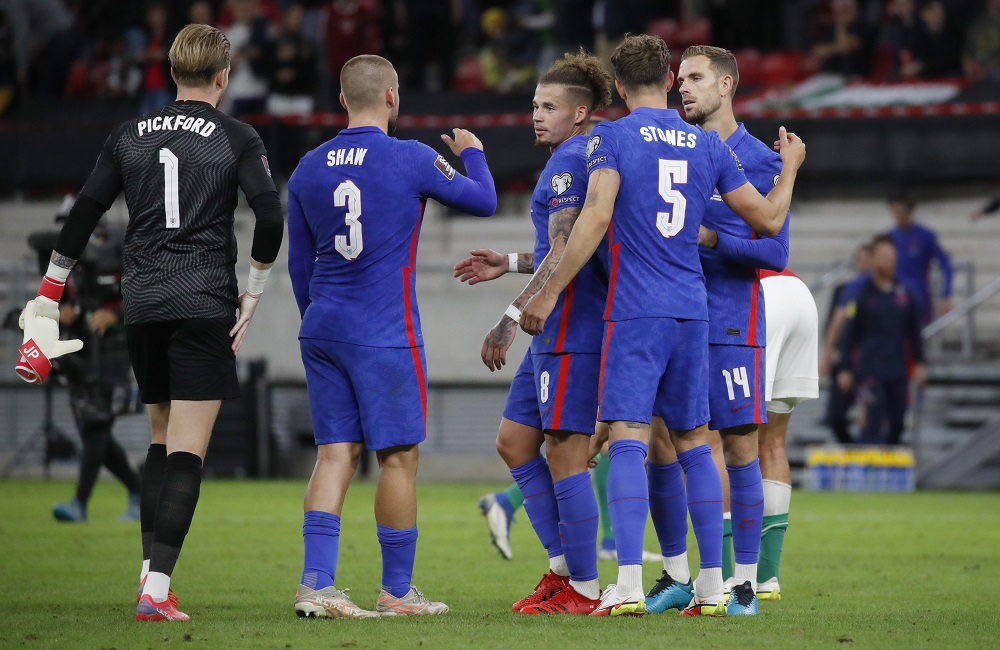 England players celebrate after the match against Hungary September 3, 2021. u00e2u20acu2022 Reuters pic