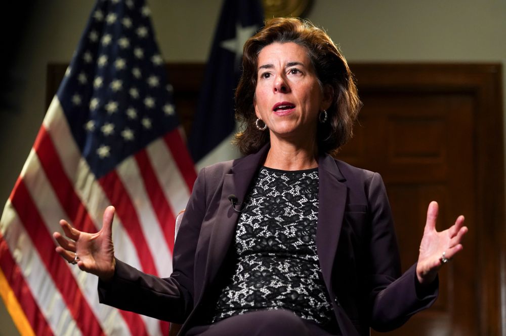 US Commerce Secretary Gina Raimondo speaks during a Reuters interview at the Department of Commerce in Washington September 23, 2021. u00e2u20acu201d Reuters picnn