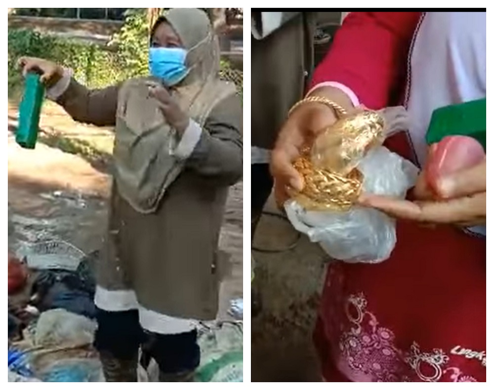 With the help of a few garbage collectors, the woman managed to recover her jewellery worth RM70,000. u00e2u20acu2022 Screengrab via Facebook/IddaMelissa