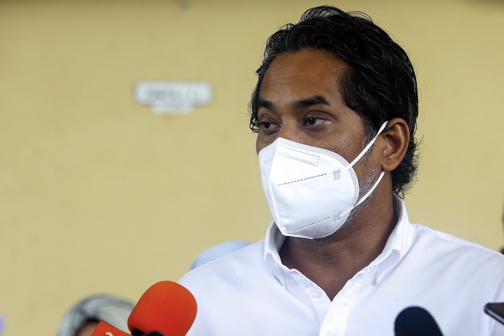 Health Minister Khairy Jamaluddin speaks to reporters at Tampin Hospital today, September 4, 2021. u00e2u20acu2022 Bernama pic
