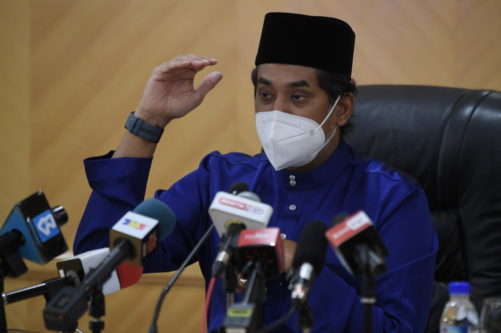 Health Minister Khairy Jamaluddin during a press conference at the Health Ministry Office in Putrajaya, September 3, 2021. u00e2u20acu201d Bernama pic 