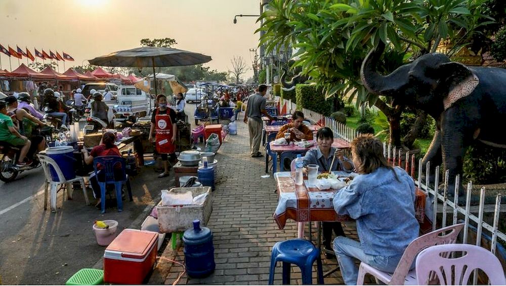 Selling street food in the Laos capital Vientiane has been banned as part of Covid restrictions. u00e2u20acu201d AFP pic