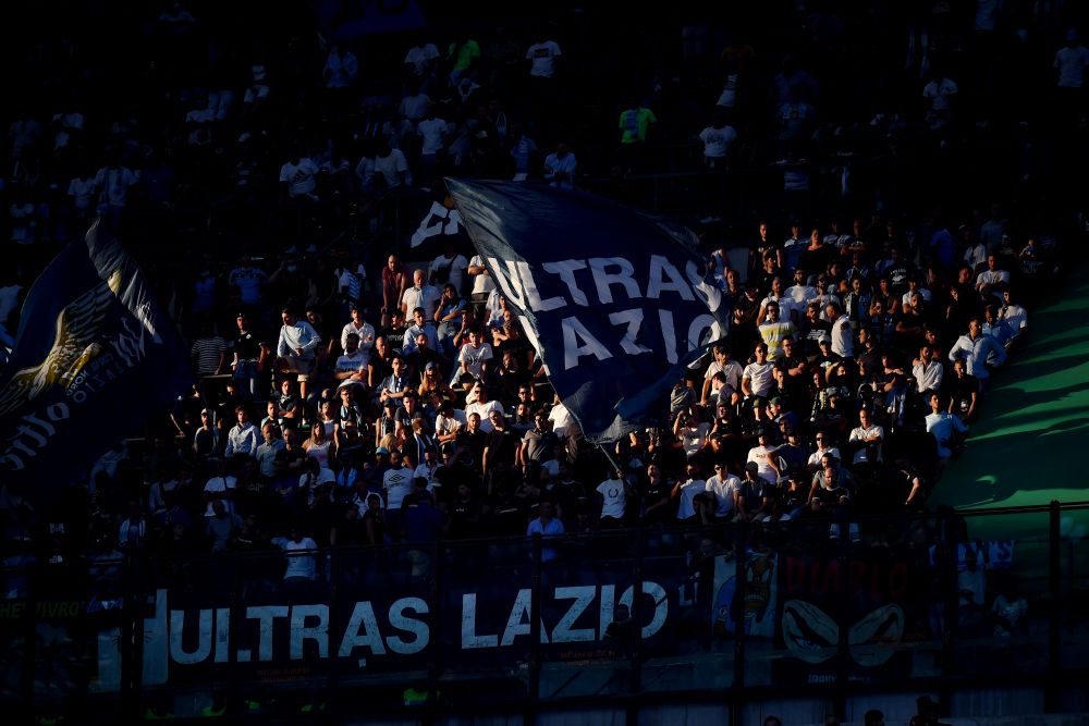 Lazio fans are seen in the stand at half time during the game against AC Milan at San Siro, Milan September 12, 2021. u00e2u20acu201d Reuters picnn