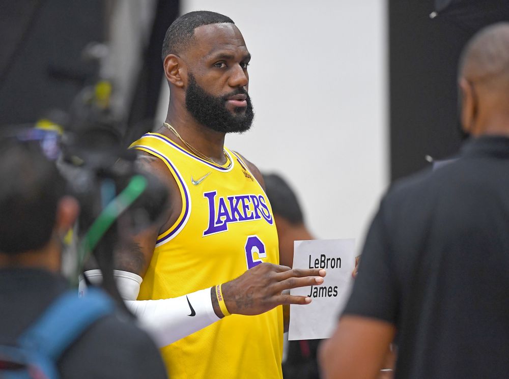 Los Angeles Lakers forward LeBron James is photographed during media day at the UCLA Health and Training Centre in California September 28, 2021. u00e2u20acu201d Reuters picn